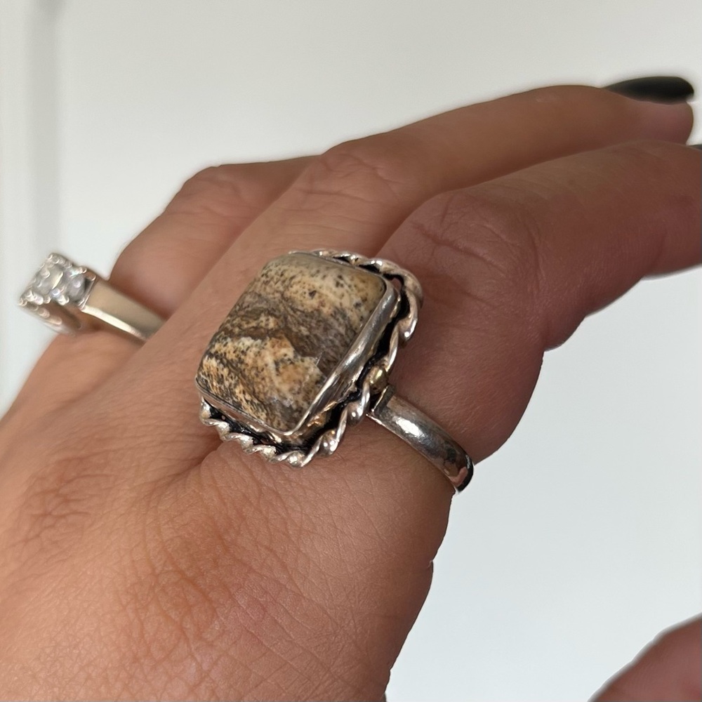 Size 8 Sterling Silver Statement Ring